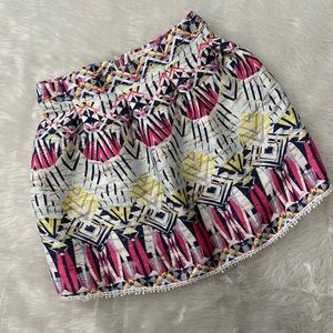 Molly Bracken  Skirt Womens Size S A Line Mini Ultimate Colors Silver Woven